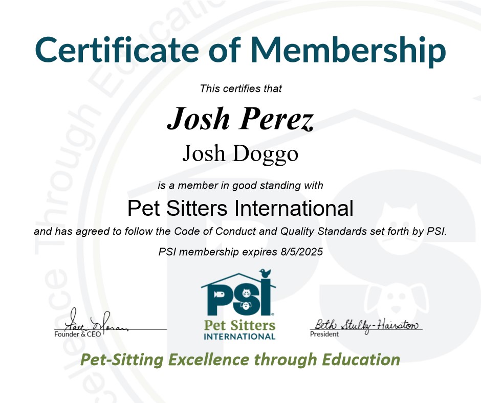 PSI Certificate for Social Media - Josh Pereze